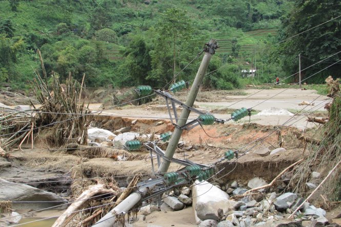 mưa lũ gây hư hại nghiêm trọng tại nhà máy thủy điện Phìn Ngan, huyện Bát Xát