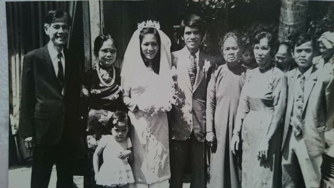 Hình ảnh đám cưới NSƯT Kim Xuân vào năm 1980