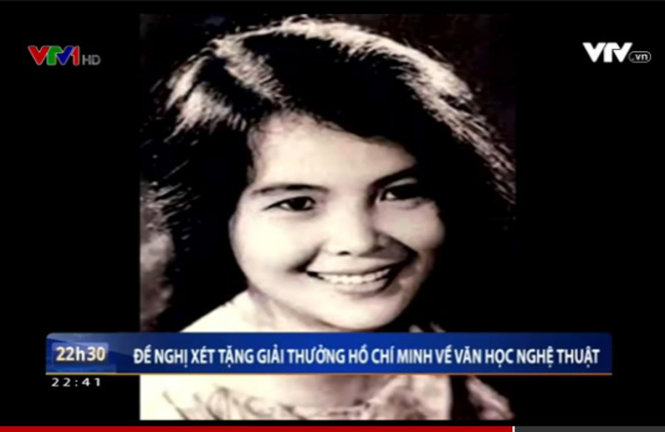 Bản tin của VTV nói về cố nhà thơ Xuân Quỳnh nhưng đăng nhầm ảnh của NSƯT Tố Uyên - Ảnh chụp màn hình