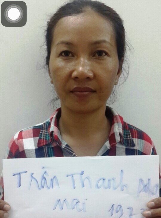 “Má mì” Trần Thanh Mai tại cơ quan điều tra - Ảnh Công an cung cấp