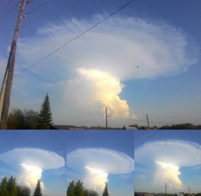 Hình ảnh đám mây hiện vẫn đang được lan truyền trên mạng xã hội - Ảnh: INSTAGRAM