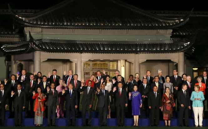 Lãnh đạo các nước tham dự Hội nghị thượng đỉnh G20 tại Hàng Châu ngày 4-9 - Ảnh: Reuters