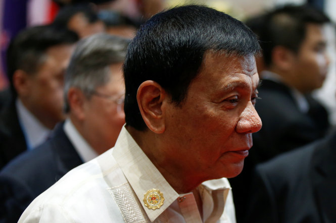 Tổng thống Philippines Rodrigo Duterte tại Vientiane, Lào - Ảnh: Reuters