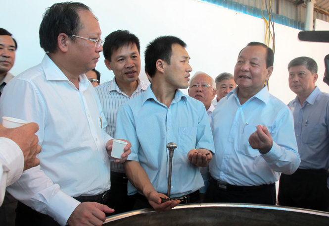 Đoàn công tác đến thăm cơ sở chế biến cà phê Hải An