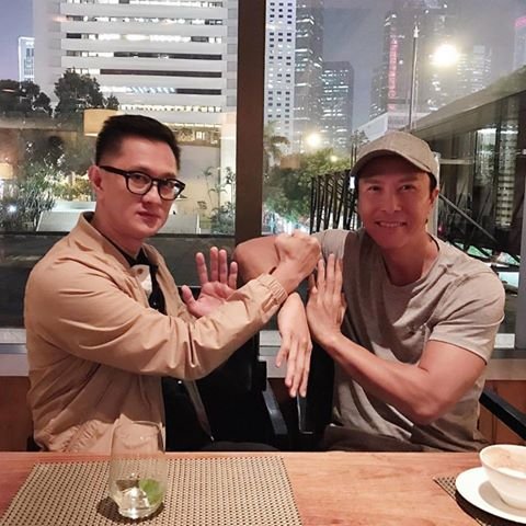 Tài tử Chung Tử Đan (phải) và đạo diễn Wilson Yip - Ảnh: Facebook của Chung Tử Đan