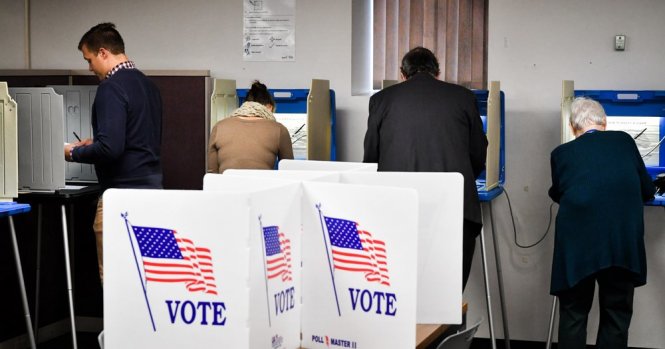 Một điểm tổ chức bầu cử ở Mỹ - Ảnh: Startribune