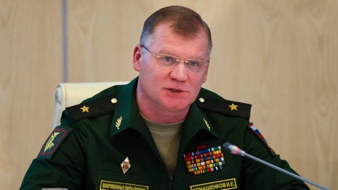 Ông Igor Konashekov, người phát ngôn Bộ quốc phòng Nga - Ảnh: AP