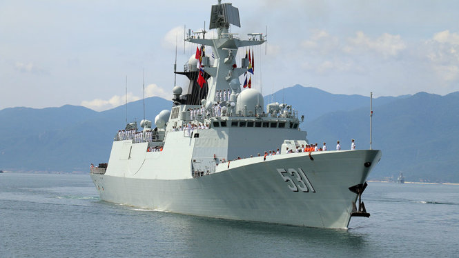 Các chiếm hạm Trung Quốc thăm cảng quốc tế Cam Ranh - Ảnh. L.Đ.