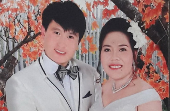 Cô dâu Mộng Trinh và chú rể Trung Quốc chụp ảnh cưới