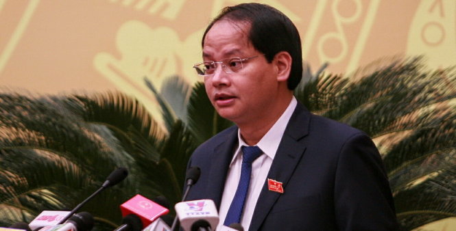 Phó chủ tịch UBND thành phố Hà Nội Nguyễn Doãn Toản cho biết năm 2016, sau thanh tra đã thu hồi 1.141 tỉ đồng, đã kiểm điểm trách nhiệm và rút kinh nghiệm đối với 70 tập thể và 129 cá nhân thiếu trách nhiệm, buông lỏng công tác quản lý dẫn tới sai phạm - Ảnh: NAM TRẦN