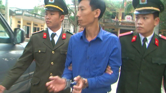 Đối tượng Trần Công Trung vừa bị công an bắt giữ ngày 12-12 - Ảnh do Công an tỉnh Thanh Hóa cung cấp