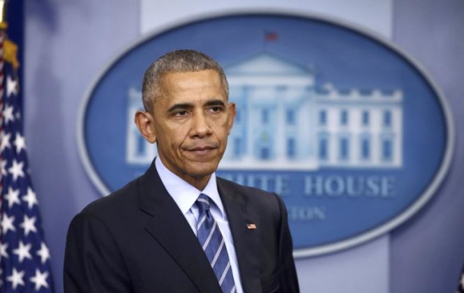 Tổng thống Obama trong cuộc họp báo cuối cùng trong năm nay tại Nhà Trắng - Ảnh: Reuters