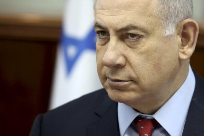 Thủ tướng Israel, ông Netanyahu trong một cuộc họp nội các tại Jerusalem - Ảnh: Reuters