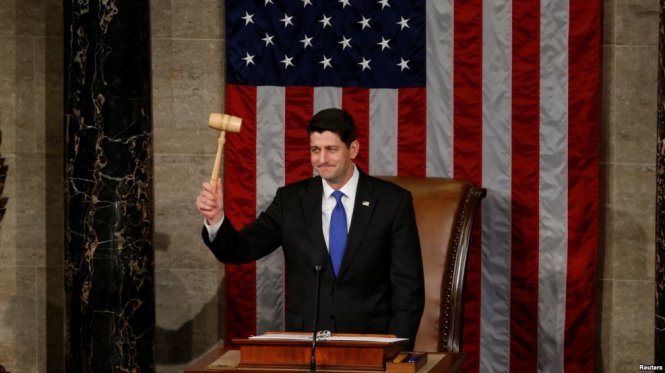 Ông Paul Ryan tái đắc cử chủ tịch Hạ viện Mỹ - Ảnh: Reuters