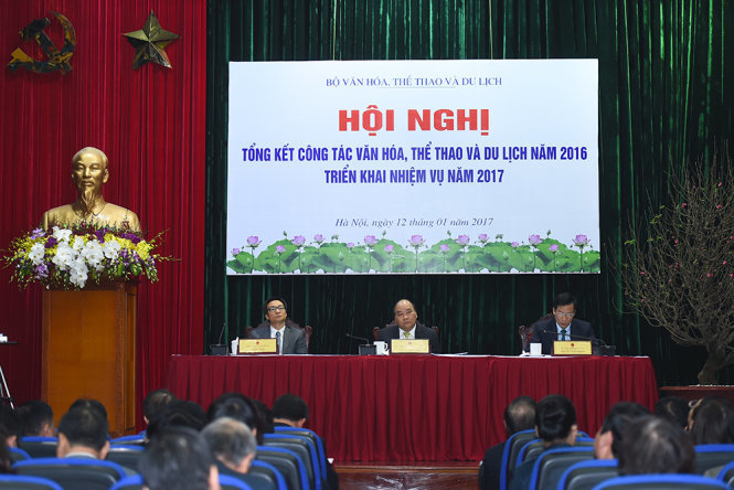 Hội nghị Tổng kết công tác 2016 và triển khai nhiệm vụ 2017 của Bộ VH-TT-DL - Ảnh: Quang Hiếu