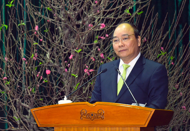 Thủ tướng Chính phủ Nguyễn Xuân Phúc phát biểu tại - Ảnh: N.Q.H