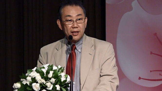 Ông Toshiki Ando - Giám đốc trung tâm giao lưu văn hóa Nhật Bản tại Việt Nam phát biểu - Ảnh: DUYÊN PHAN