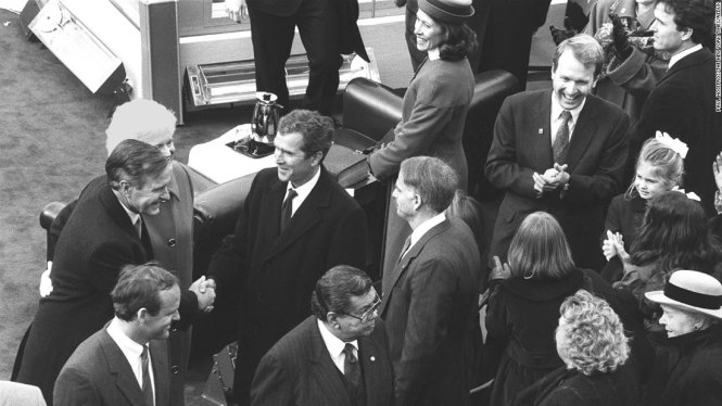 Lễ nhậm chức của Tổng thống George H. W. Bush năm 1989 - Ảnh: AP