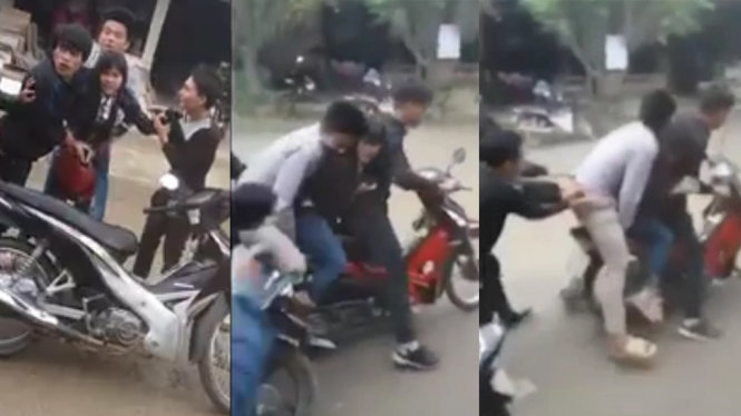Cô gái bị nhóm thanh niên bắt về làm vợ khi đang đứng đón xe trên đường - Ảnh cắt từ clip