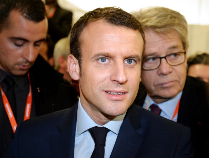 Thông tin bất lợi đang nhắm vào ứng cử viên tổng thống Pháp Emmanuel Macron - Ảnh: AFP