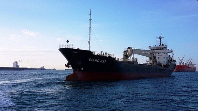 Tàu Giang Hải bị cướp biển tấn công trong ngày 19-2 khiến một thủy thủ Việt thiệt mạng, 6 người khác vẫn đang bị bắt giữ - Ảnh: CTV