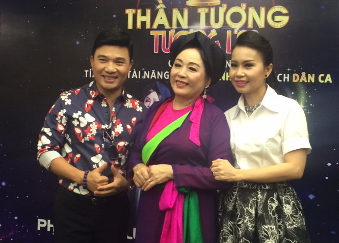 Bộ ba giám khảo của Thần tượng tương lai (từ trái qua): ca sĩ Quang Linh, NSND Thu Hiền và ca sĩ Cẩm Ly