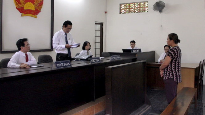 Bị cáo Mai Thị Ngọc Vân tại phiên tòa phúc thẩm - Ảnh: Tuyết Mai