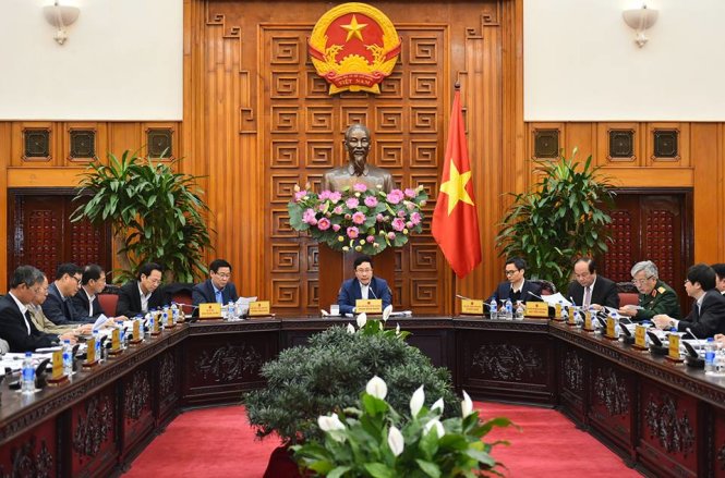 Phó Thủ tướng Phạm Bình Minh chủ trì phiên họp toàn thể của Ban Chỉ đạo quốc gia về hội nhập quốc tế - Ảnh: VGP