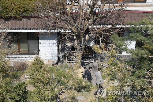 Nhà riêng của bà Park Geun Hye ở phía nam Seoul. Ảnh chụp ngày 11-3 - Ảnh: Yonhap