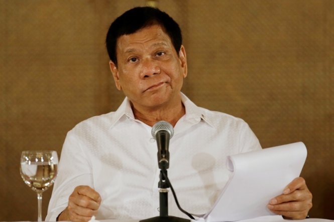 Tổng thống Rodrigo Duterte  dịu giọng với Trung Quốc trong vấn đề Benham Rise nhưng kiên quyết bảo vệ quyền chủ quyền của Philipines - Ảnh: Reuters
