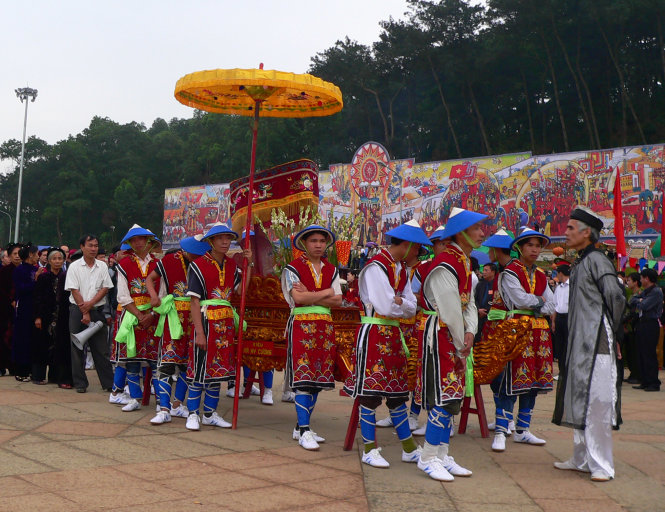 Lễ giỗ tổ Hùng Vương được tổ chức vào ngày mùng 10-3 âm lịch - Ảnh: K.H