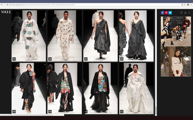 Các mẫu trong bộ sưu tập Em Hoa được tạp chí thời trang Vogue giới thiệu hôm 29-3 qua - Ảnh: chụp từ web