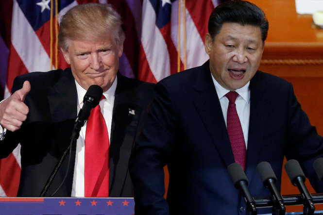 Tổng thống Mỹ Donald Trump (trái) và Chủ tịch Trung Quốc Tập Cận Bình (phải) sẽ gặp nhau vào chiều tối 6-4 (giờ Mỹ) - Ảnh: ABS-CBN