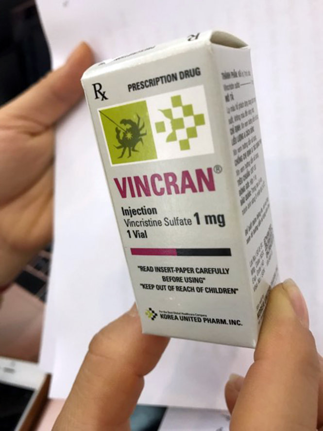 Thuốc Vincran (tên hoạt chất là Vincristine) là một trong số các thuốc đang bị đứt hàng - Ảnh: L.ANH
