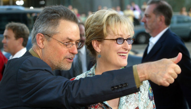 Jonathan Demme (trái) và đại minh tinh Meryl Streep - Ảnh: Getty Images