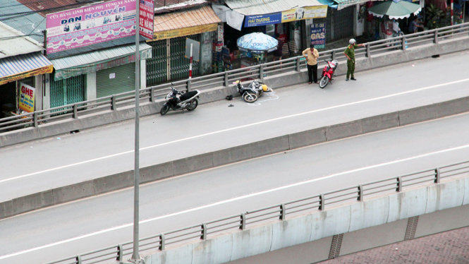 Cầu vượt ngã tư Vũng Tàu, nơi xảy ra tai nạn - Ảnh: A.L