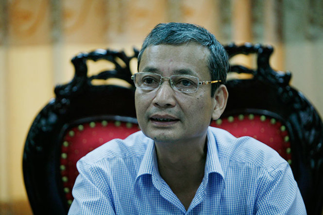 Ông Đặng Văn Thái, giám đốc Ban quản lý dự án đầu tư xây dựng các công trình phát triển NN&PTNN tỉnh Thái Bình-chủ dự án - Ảnh: NAM TRẦN