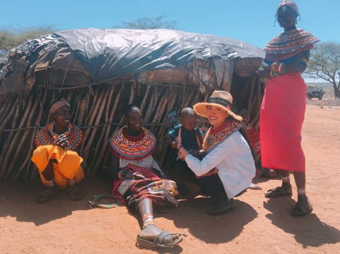 Á hậu Lệ Hằng cho biết chuyến đi đến Kenya khiến cô thay đổi nhiều suy nghĩ về cuộc sống - Ảnh: NVCC