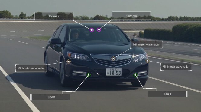 Mẫu xe giới thiệu công nghệ tự lái của hãng Honda - Ảnh: Honda