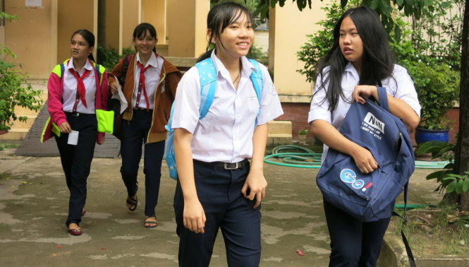 HS thi tuyển sinh lớp 10 tại Cần Thơ - Ảnh: T.TRANG