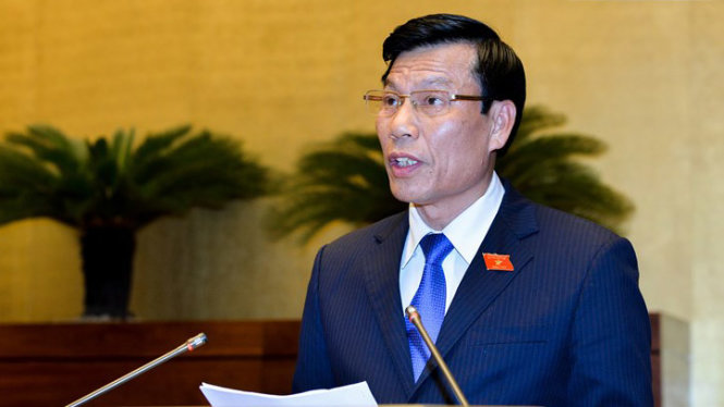 Bộ trưởng Văn hóa, Thể thao và Du lịch Nguyễn Ngọc Thiện lần đầu tiên đăng đàn trả lời chất vấn trước Quốc hội - Ảnh: Quochoi.vn
