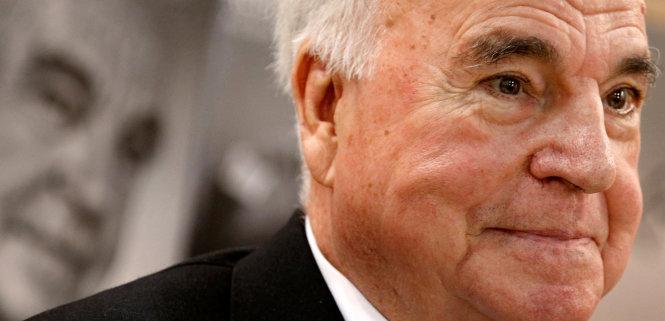 Cựu thủ tướng Đức Helmut Kohl trong một sự kiện năm 2010 ở thành phố Frankfurt, Đức - Ảnh: Reuters