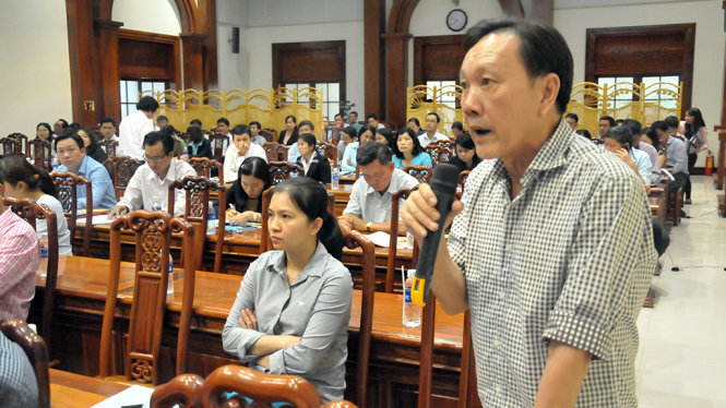 Ông Dương Ngọc Minh, Tổng giám đốc Công ty cổ phần Hùng Vương phát biểu trong hội nghị