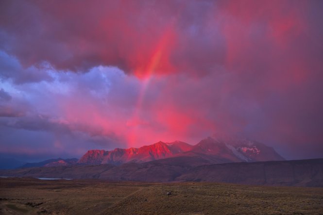 Patagonia sees a lot of dramatic weather over the epic landscape of the Andes, and this early morning rainbow is no exception© Getty Images/AWL Images RM