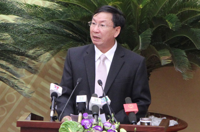 Ông Lê Hồng Thăng, giám đốc Sở Công thương Hà Nội thừa nhận việc xây mới chợ truyền thống theo mô hình chợ kết hợp với trung tâm thương mại không hiệu quả - Ảnh: Xuân Long
