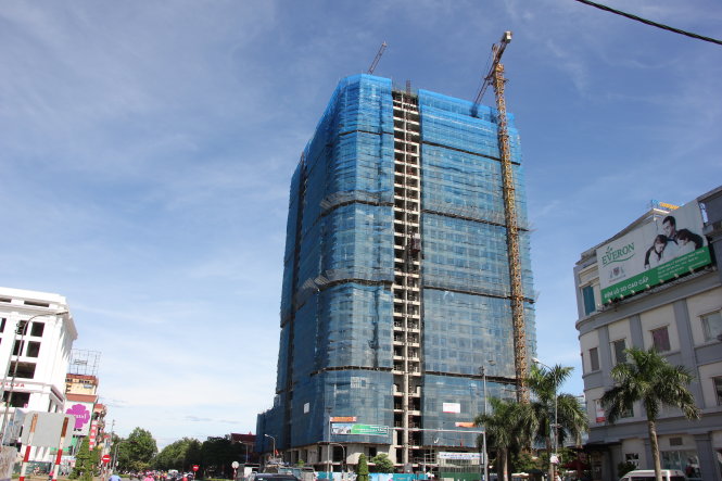 Công trình bị xử phạt hành chính của Công ty cổ phần tập đoàn T&T tại TP Vinh, Nghệ An - ẢNH: Doãn Hòa