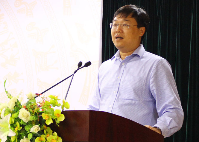 Anh Lê Quốc Phong, Bí thư thứ nhất Trung ương Đoàn đánh giá các hoạt động 6 tháng đầu năm và triển khai hoạt động 6 tháng cuối năm 2017 - Ảnh: HÀ THANH