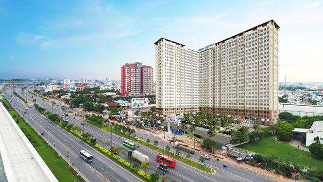 ​Phối cảnh hạ tầng thực tế dự án Saigon Gateway hướng nhìn từ trạm Metro