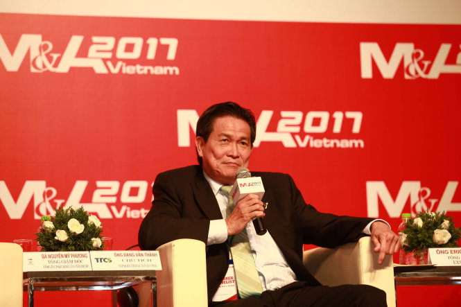 Ông Đặng Văn Thành, Chủ tịch Tập đoàn TTC là diễn giả vinh dự của Diễn đàn M&A Việt Nam 2017. Ảnh: Tấn Minh