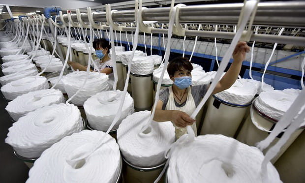 Một nhà máy dệt của Trung Quốc ở tỉnh Sơn Đông - Ảnh: AFP